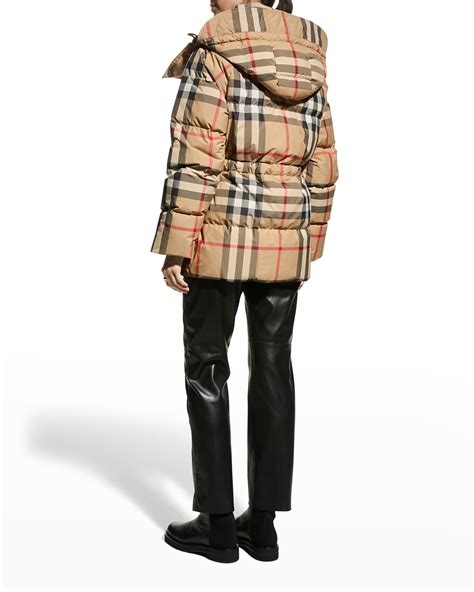 burberry jacket detachable sleeve|Burberry check puffer jacket.